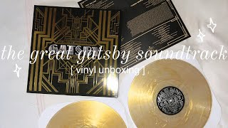 the great gatsby soundtrack vinyl unboxing (gold nugget re-pressing)