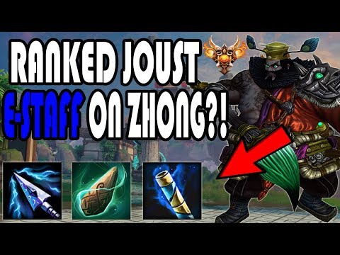 HUGE DAMAGE ZHONG HEALTH BUILD! Ranked Joust- SMITE