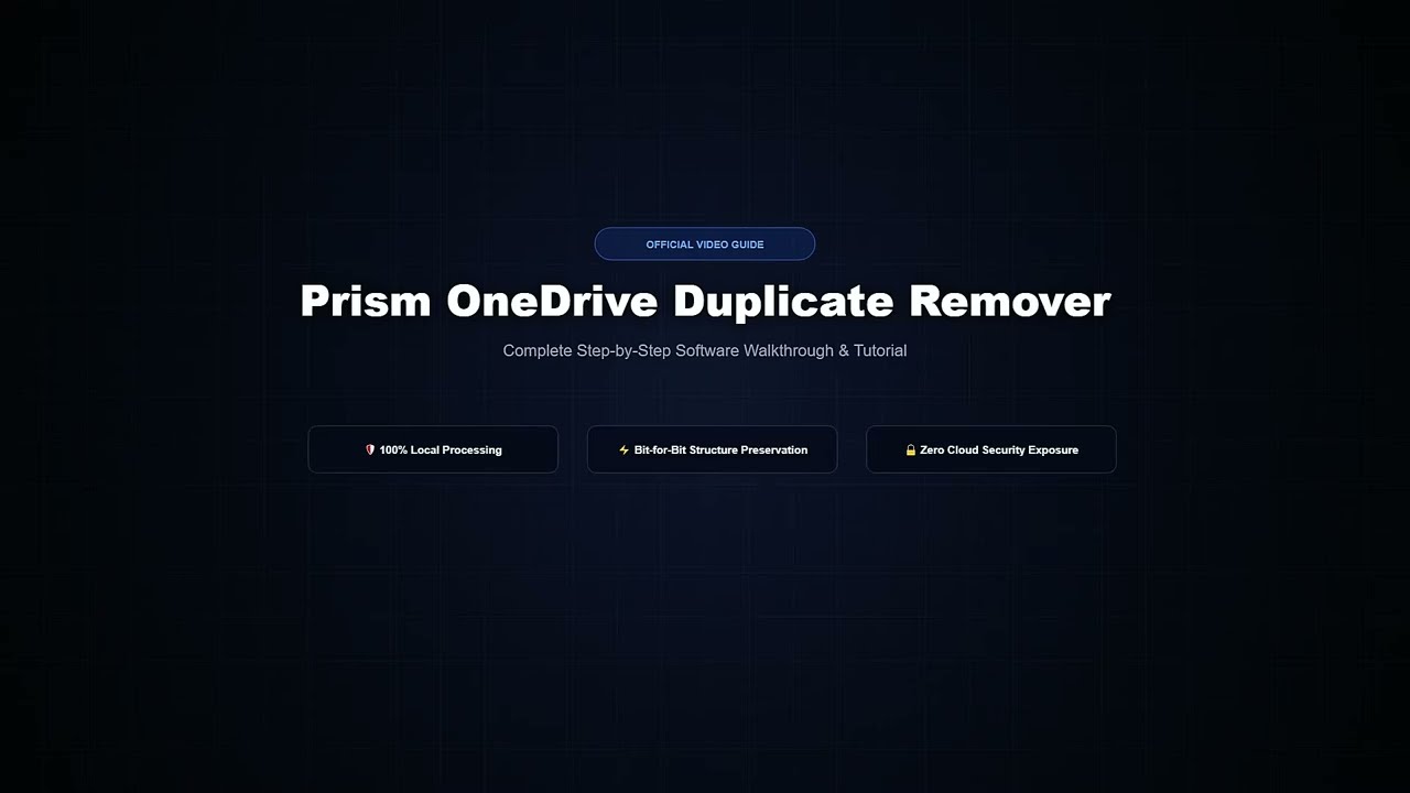 OneDrive Duplicate Remover video guide preview
