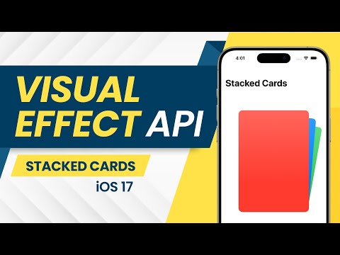 Visual Effect API - Stacked Cards - ScrollView - iOS 17 - Xcode 15 thumbnail