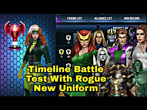 Timeline Battle Test With Rogue New Uniform - Marvel Future Fight