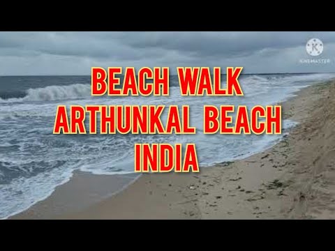 Beach walk tour at arthunkal beach near chertala alappuzha district kerala state india बीच