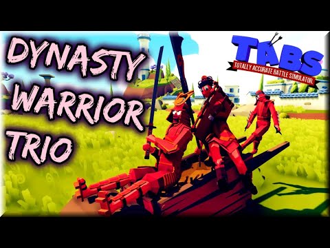 Dynasty Warrior Trio! Shogun+Red Jade+Sensei vs Every Unit - TABS Original Mods Renaissance Update