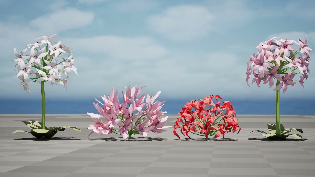 South African Candelabra Flower 3D Model