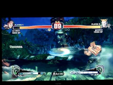 SSF4: LE 0831 (Ryu) vs gameinn (Guile) - Japanese XBL ranked