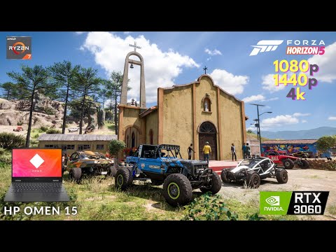 Forza Horizon 5 | HP Omen 15 | RTX 3060 + 5800H | 1080p | 1440p | 4k | Ultra + Ray Tracing High Test