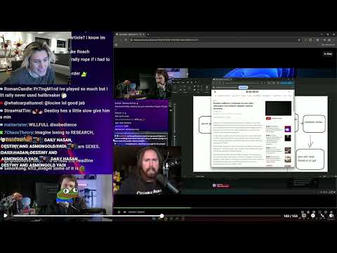 Destiny loses it at Asmongold talking about an Article he has not read yet