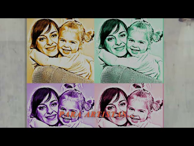 Vídeo relacionado con CALLE DEL REGALO Lienzo Caricatura Personalizada, Retrato Familiar Personalizado, Arte Digital Transformado (Pop Retro, 19 x 27 cm)