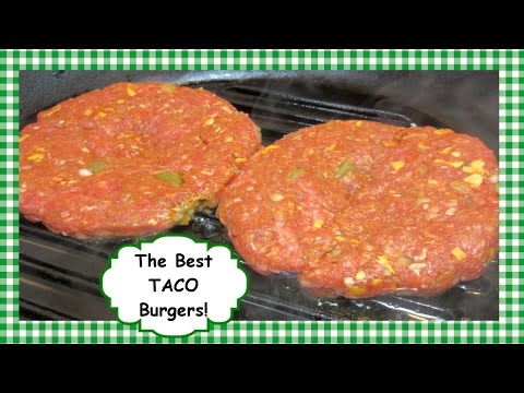 How to Make Easy Mexican Taco Burgers ~ Tex Mex Burger Recipe Video