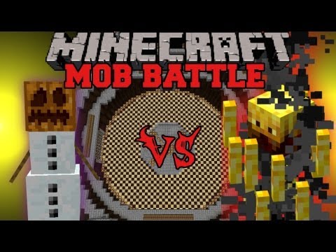 EPIC Minecraft Blaze vs Snow Golem Showdown!!