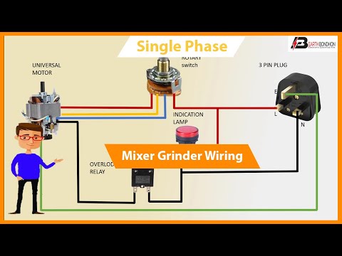 Single Phase Electric Mixer Grinder Wiring | Mixer Grinder