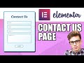 Create 'Contact us' Page in Wordpress with Elementor for FREE! (Full Guide)