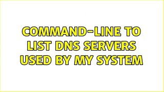 Ubuntu: Command-line to list DNS servers used by my system