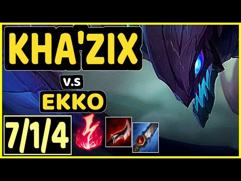 JULIUS (KHA'ZIX) vs EKKO - 7/1/4 KDA JUNGLE CHALLENGER GAMEPLAY - NA