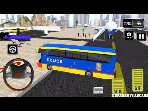 Police Bus Prisoner Transport Airplane Simulator 2018 - Android GamePlay HD