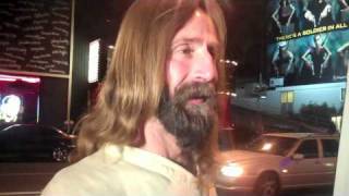 Snoop Dogg meets Jesus on Sunset Blvd. in Hollywood CA 12/25/2010