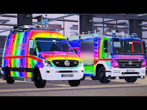 Rainbow Emergency Call 112 - German Firefighter and Ambulance Rapid Responding! 4K