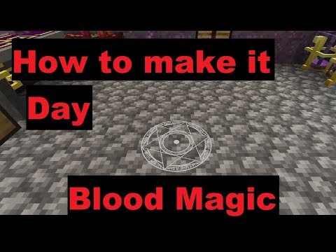 Smiling Minecraft Academy - How to use a Alchemical Array to turn Day to Night - Blood Magic - Minecraft 1.16.5