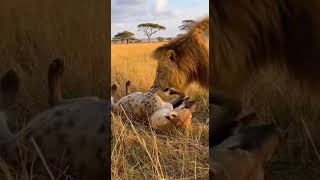 Watch How This Hyena Escapes From A Lion By Playing Possum Perfectly