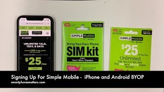 Signing Up For Simple Mobile with iPhone and Android