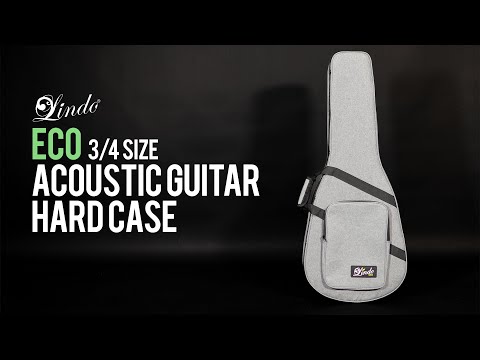Lindo Acoustic Travel Guitar Eco Hard Case | Plush Lined with Storage Pockets | Sustainable and Eco-Friendly | Designed in The UK | Grey Fabric Finish (Guitar NOT Included) image 12