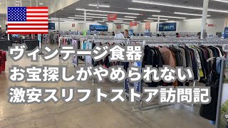 【Vlog】アメリカ生活|スリフトでヴィンテージ食器探し|2026年春