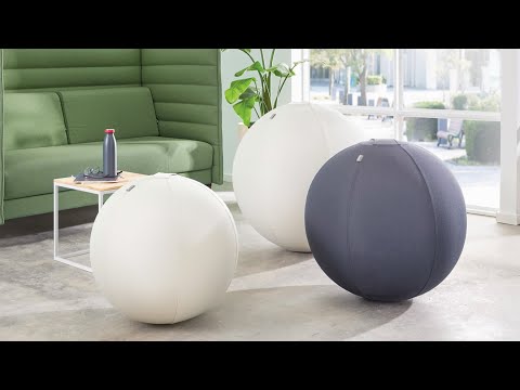 Actieve zitbal Leitz Ergo 65cm anti-rol lichtgrijs