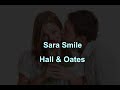 Sara Smile Hall Oates With Lyrics