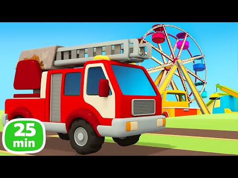 Lehrreicher Zeichentrick für Kinder. Die Helfer Autos - 5 Folgen am Stück