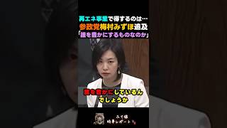 参政党 梅村みずほ「太陽光・風力発電は誰を豊かにするの？」→石原環境相「国民です！」…え？違うよね？