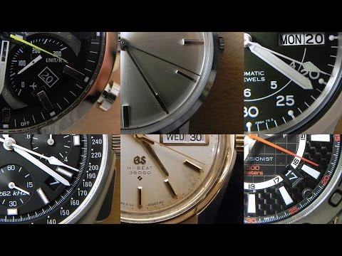 Watch Beat Rates compared - 3600, 18000, 21600, 28800, 36000 & 57600 BPH