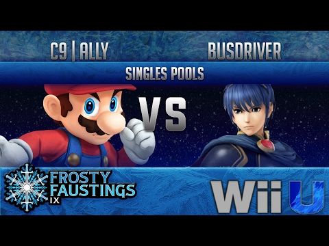 FFIX Smash 4 SINGLES POOLS - C9 | Ally (Mario, Captain Falcon) vs Busdriver (Marth)