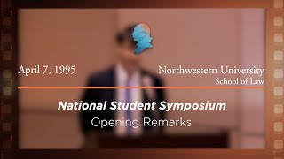 Click to play: 1995 National Student Symposium, Opening Remarks [Archive Collection]