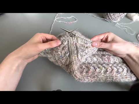 Eurus sweater - opstart på arb frem og tilbage efter ærmet