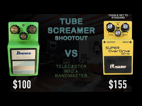 TUBE SCREAMER SHOOTOUT #12   IBANEZ TS9 Vs BOSS SD-1WAZA