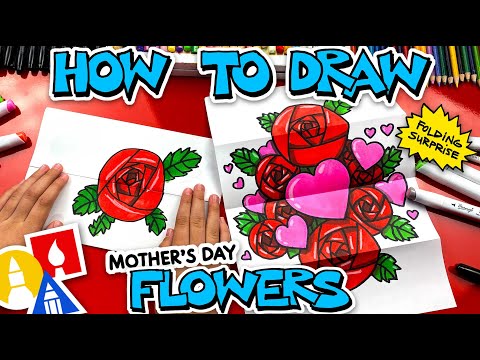 How To Draw Mother's Day Flowers Folding Surprise