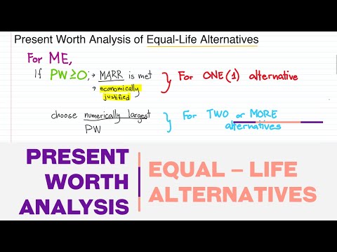 Present Worth Analysis of Equal Life Alternatives | Engineering Economics | Tagalog