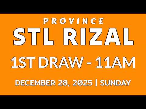 STL Rizal Province result today 11am draw result December 28, 2025 morning 1st draw