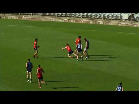 North's Will Hayward (22) kicks 3 for McDonald's SA U18 v Vic Metro 2016