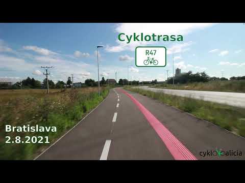 Cyklotrasa R47 na Slovnaftskej (Bratislava), prejazd 2.8.2021