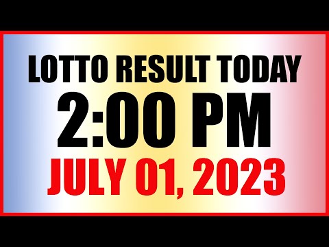 Lotto Result Today 2pm July 1, 2023 Swertres Ez2 Pcso