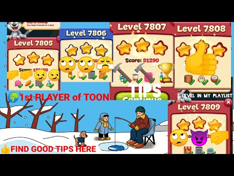 Toon blast Levels 7805 7806 7807 7808 7809 Like COVID Levels