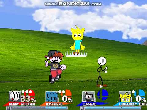 SSB M.U.G.E.N |  Henry Stickmin and Boyfriend VS Cuphead And Lukedoofy