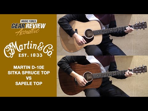 Martin D-10E Sitka Spruce Top VS Martin D-10E Sapele Top Review (No Talking)