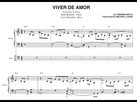 Brad Mehldau - Viver de Amor - Transcription