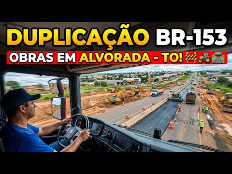 Travessia urbana de Alvorada TO veja o avanço das obras BR 153