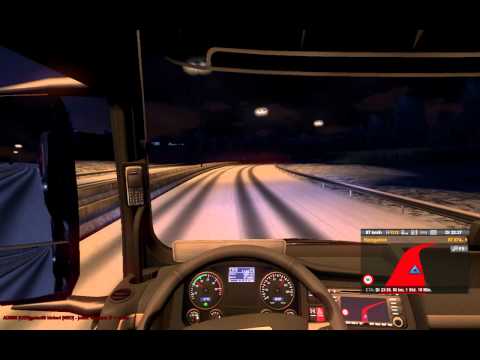 Gameplay Euro Truck Simulator 2 in MP - Episode 2 - From Lille  to Brussel in Winter