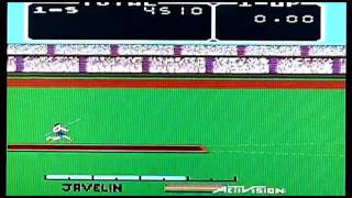 Decathlon on Atari 8 bit / 65XE. Gameplay & Commentary