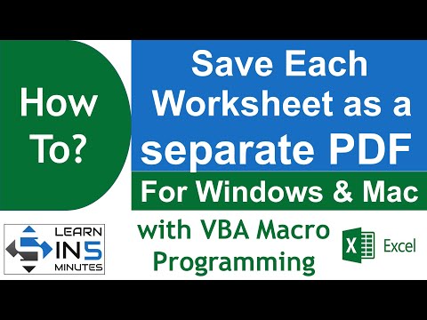 How to save each worksheet as a separate PDF