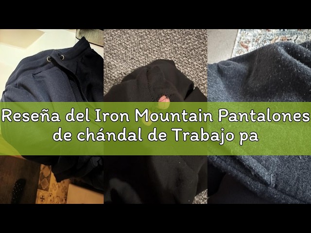 Vídeo relacionado con Iron Mountain Pantalones de chándal de Trabajo para Hombre de Hilo recuperado, Pantalones Jogger con puños, Carbón de Leña Marl, S
